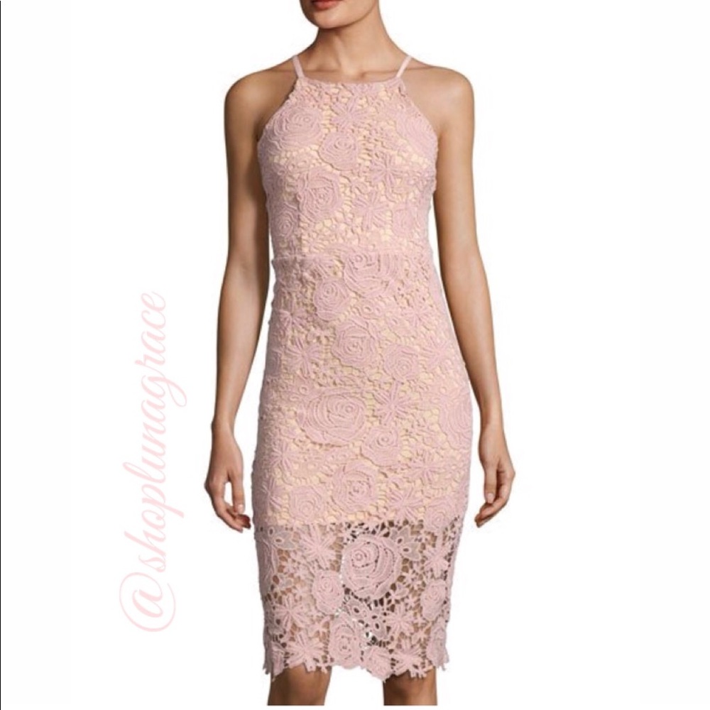 Dusty Pink Lace Dress